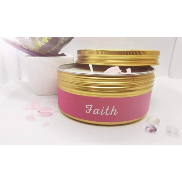 Bougie parfumée FAITH avec message intérieur