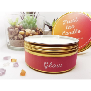 Bougie parfumée GLOW avec message intérieur