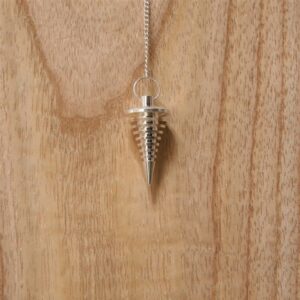 Pendule Cône pendulum argenté