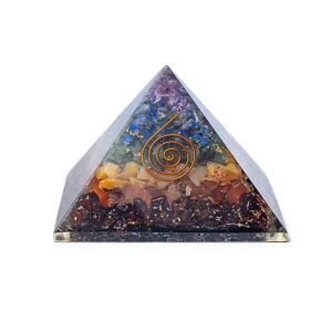 Pyramide Orgonite 7 chakras 7,5cm