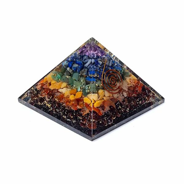Pyramide Orgonite 7 chakras 7,5cm – Image 3