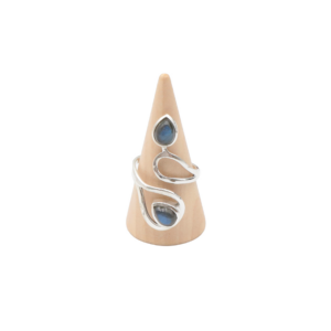 Bague Labradorite Argent 925 Réglable - Modèle 05