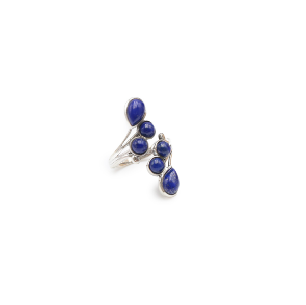 Bague Lapis Lazuli Argent 925 Réglable - Modèle 01 – Image 3