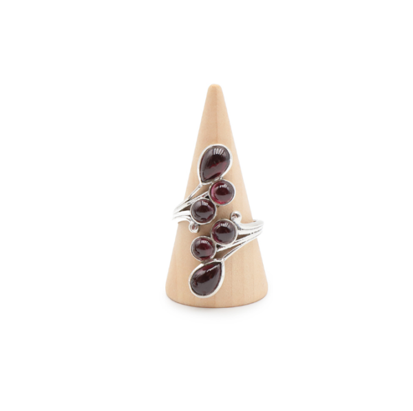 Bague Grenat Rhodolite Argent 925 Réglable - Moèle 01
