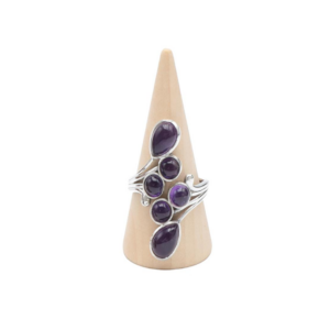 Bague Améthyste Argent 925 Réglable - Modèle 01