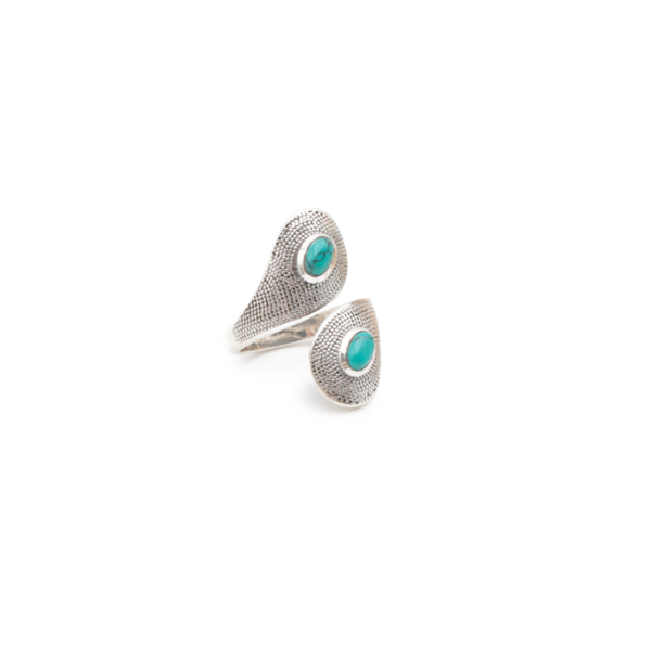 Bague Turquoise Argent 925 Réglable - Modèle 03 – Image 3