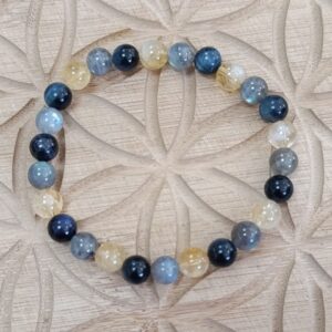 Bracelet Citrine, Labradorite, Oeil de Faucon