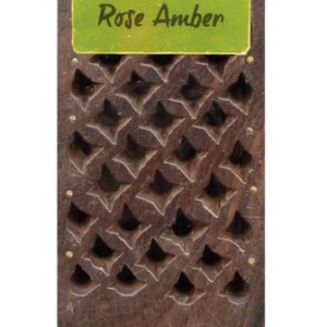 Encens Résine - Rose Amber + Diffuseur en bois