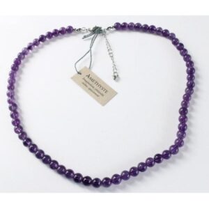 Collier Améthyste perles rondes 6mm