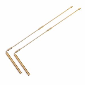 Baguette sourcier (paire) de voyage en Laiton 40cm