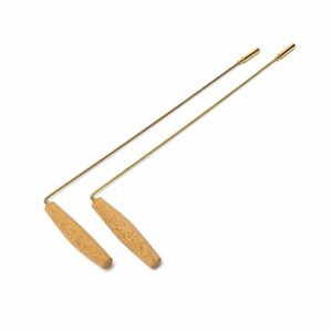 Baguettes radiesthésie (paire) laiton/liège 40cm